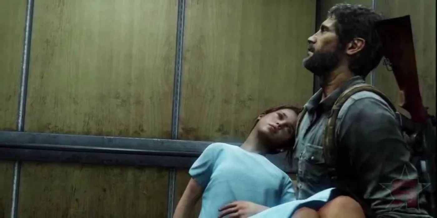 Joel Saving Ellie at the Firefly Lab The Last of Us