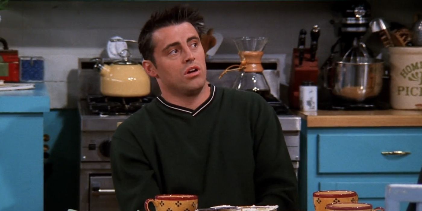 Joey Tribbiani having breakfast at Monica's in Friends.