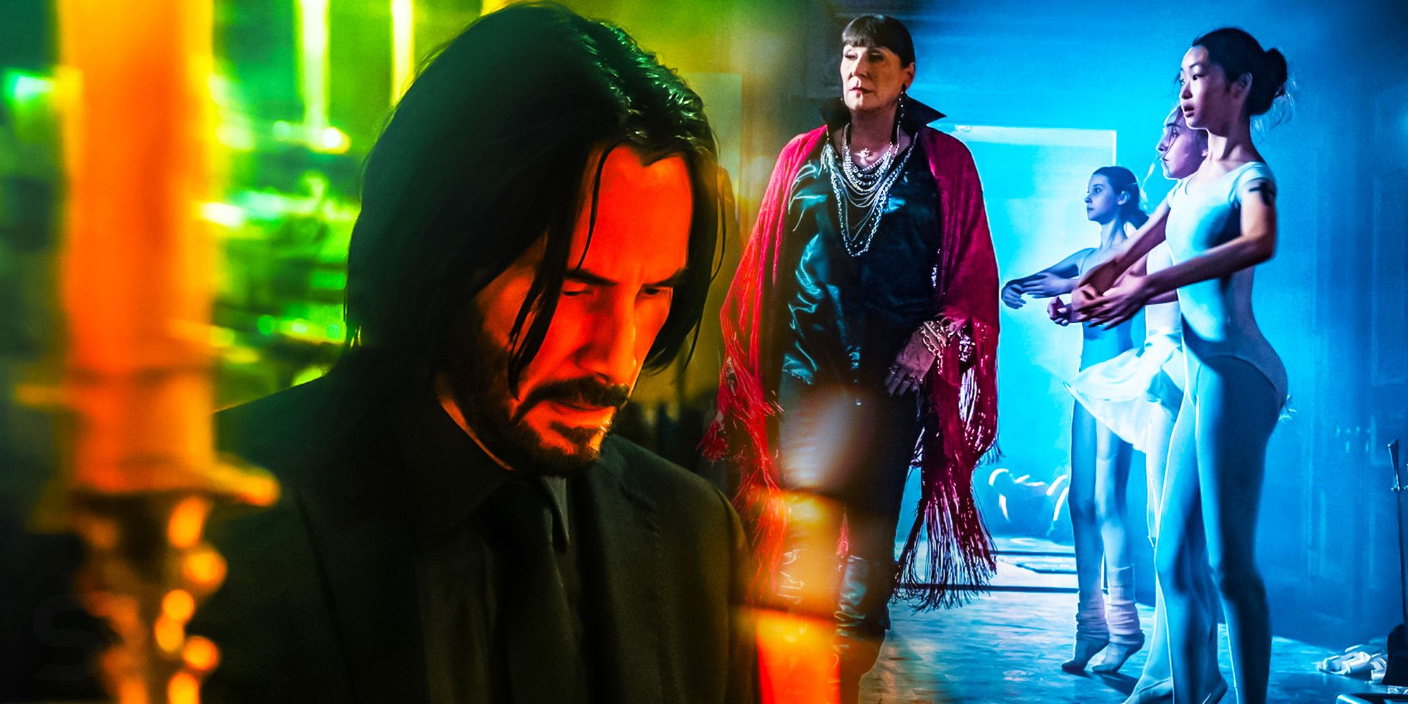 A composite image of John Wick with The Director