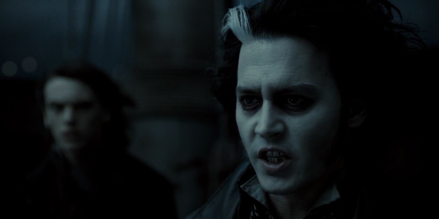 Johnny Depp dans Sweeney Todd : Le Diabolique Barbier de Fleet Street réalisé par Tim Burton