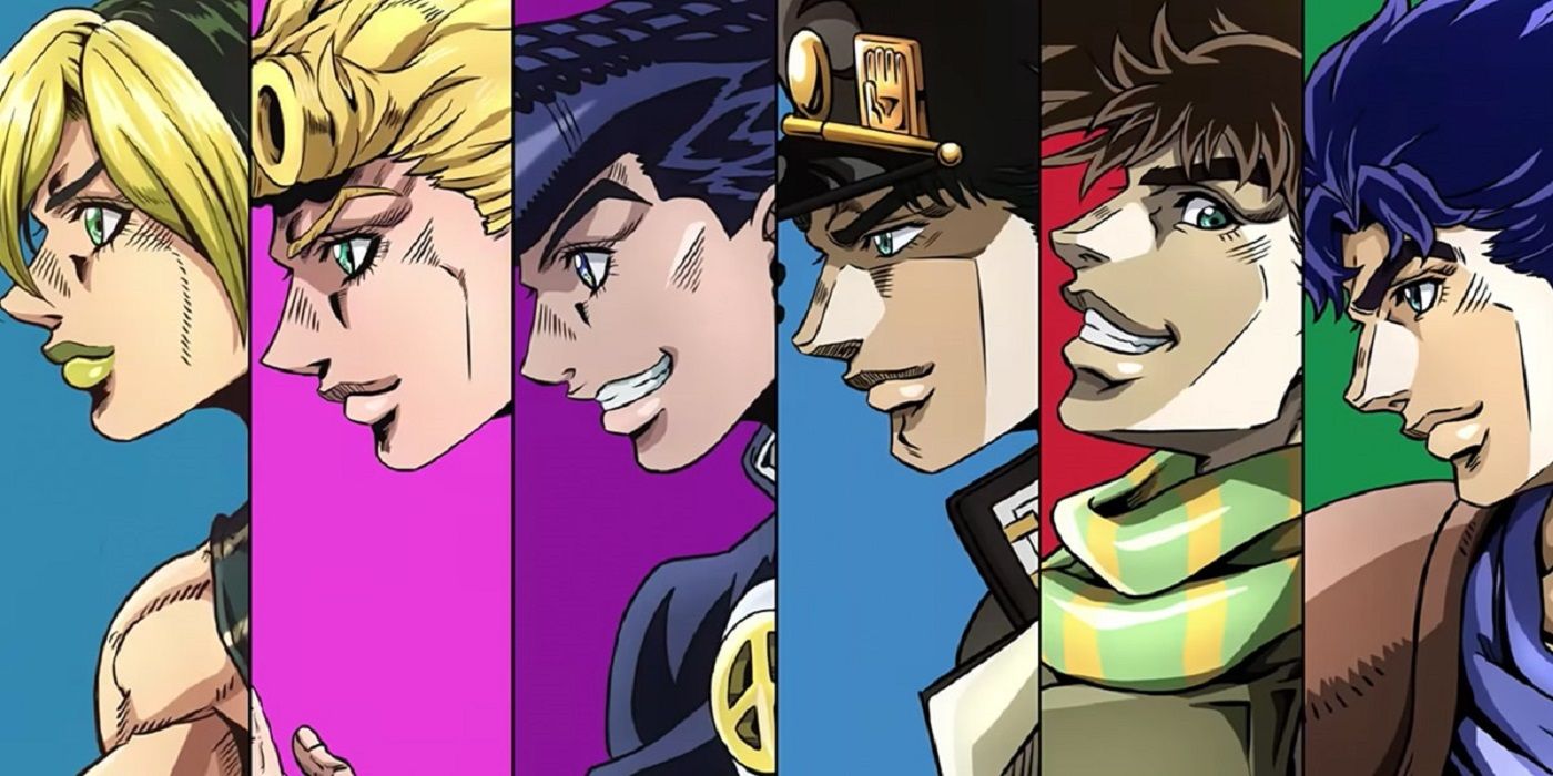 All of the JoJo protagonists in celebration of the anime's tenth anniversary