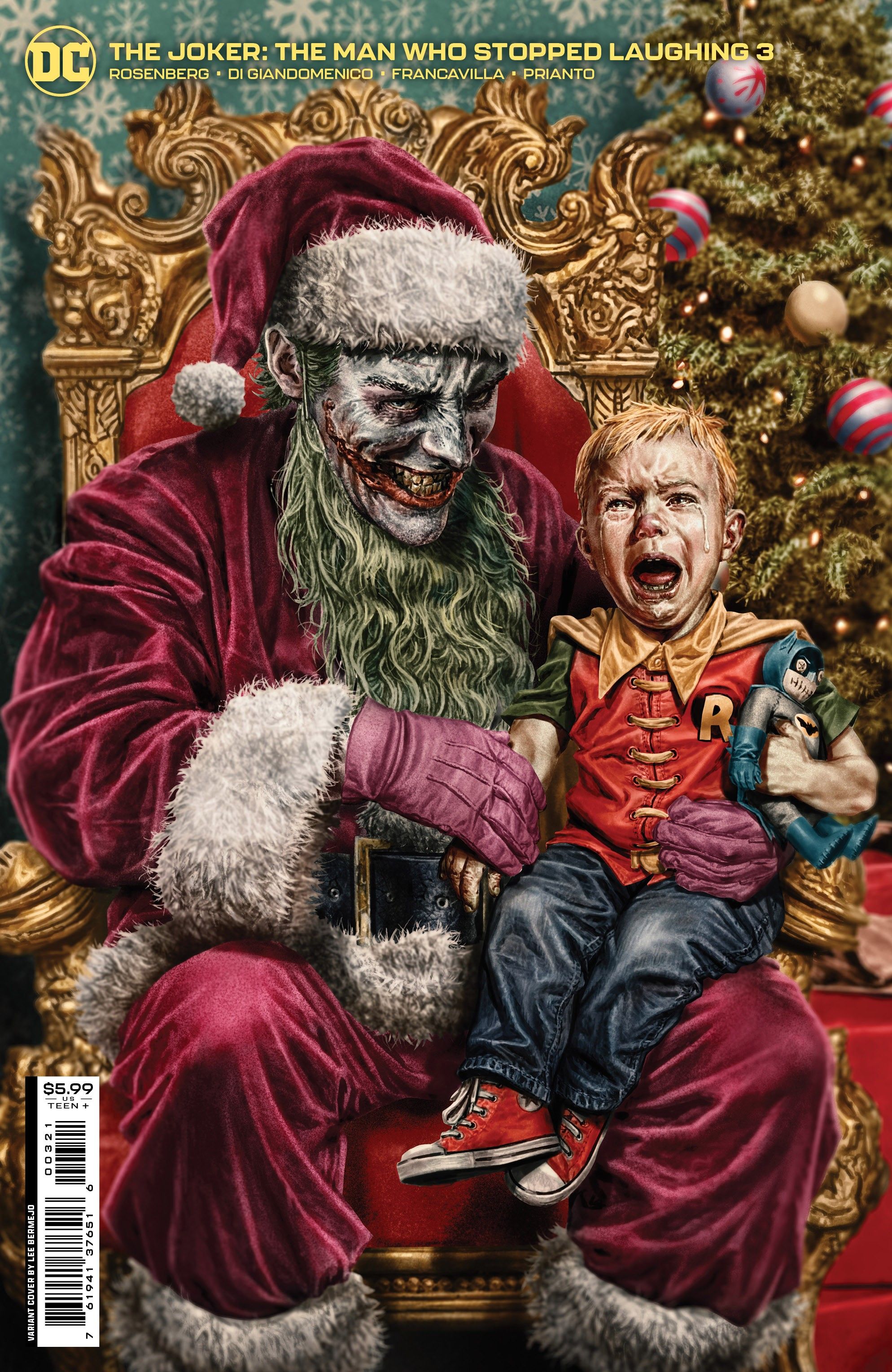 Joker Is More Terrifying Than Ever Before in Chilling DC Christmas Art