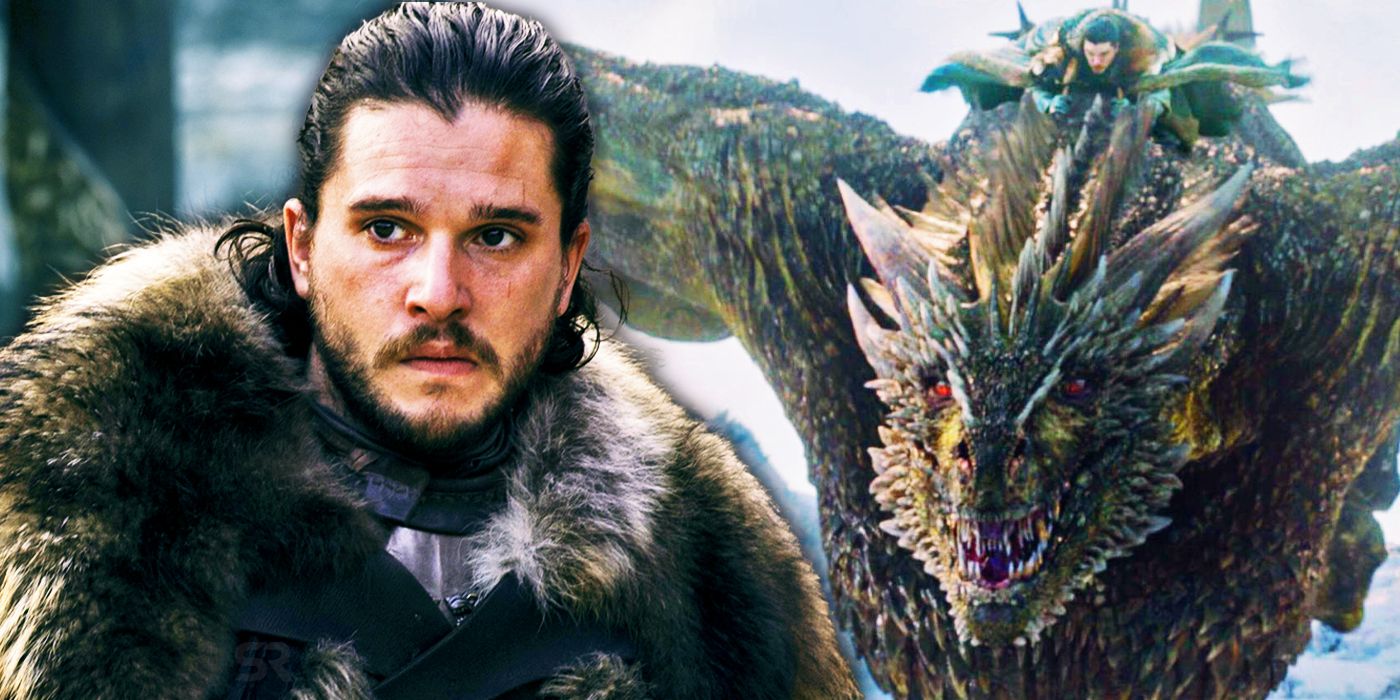 Jon Snow and dragon 