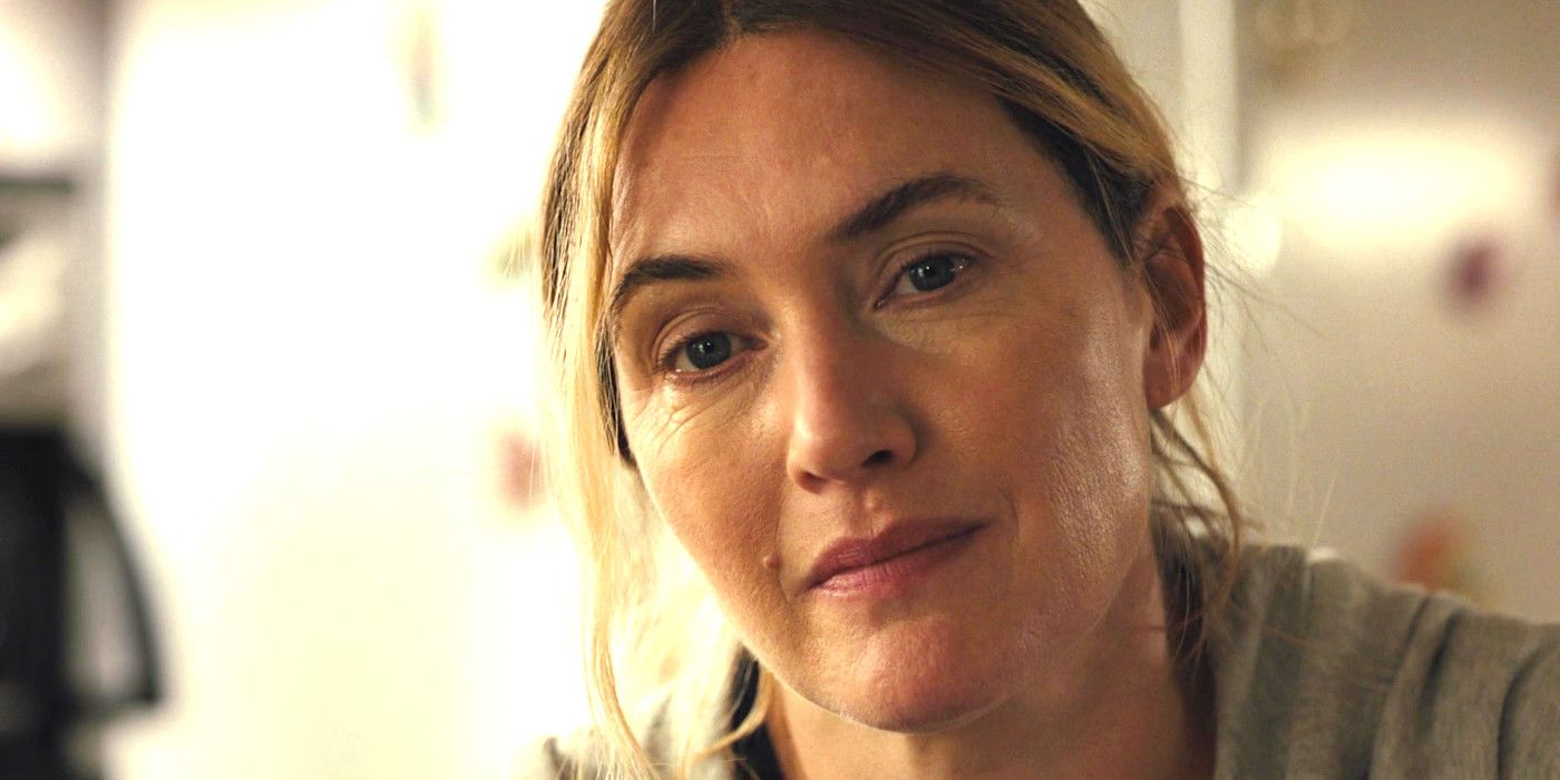 Kate Winslet as Mare In Mare of Easttown season 1, looking somewhat wan