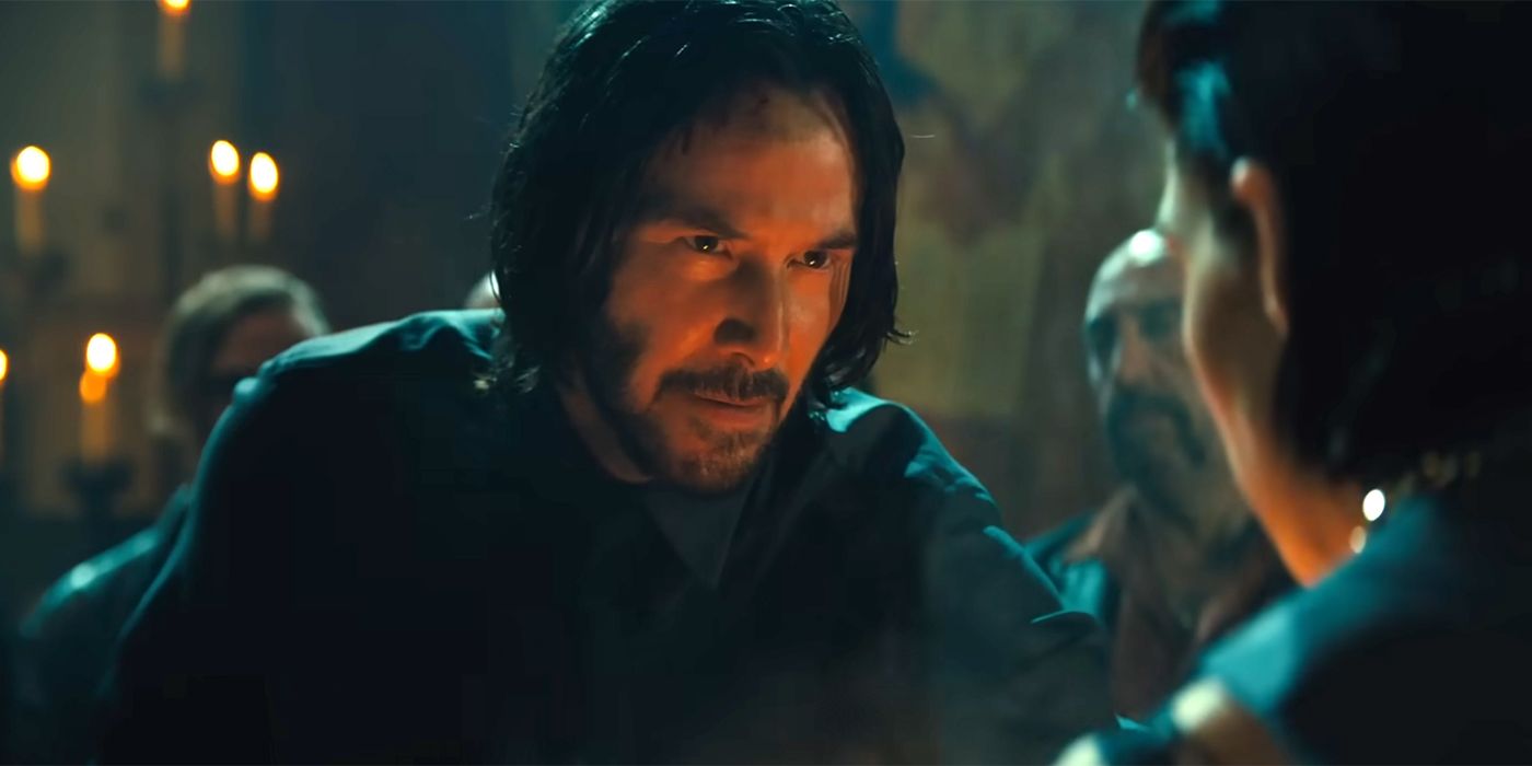 Keanu Reeves em John Wick: Capítulo 4.