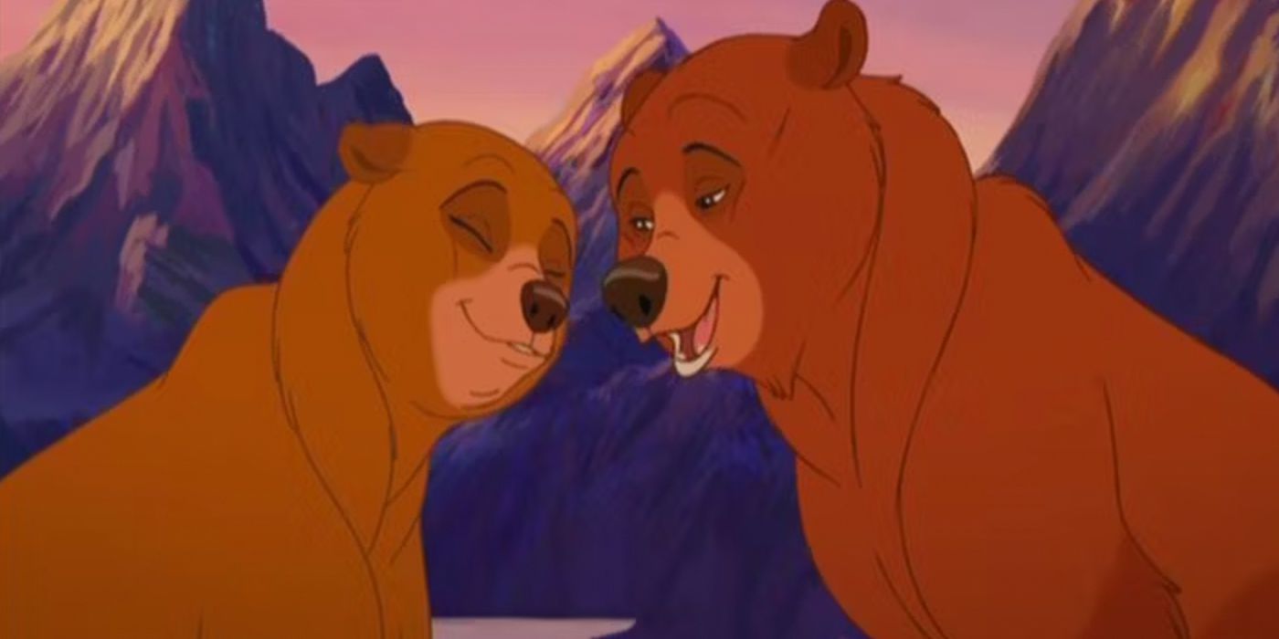 Kenai e Nita como ursos em Irmão Urso
