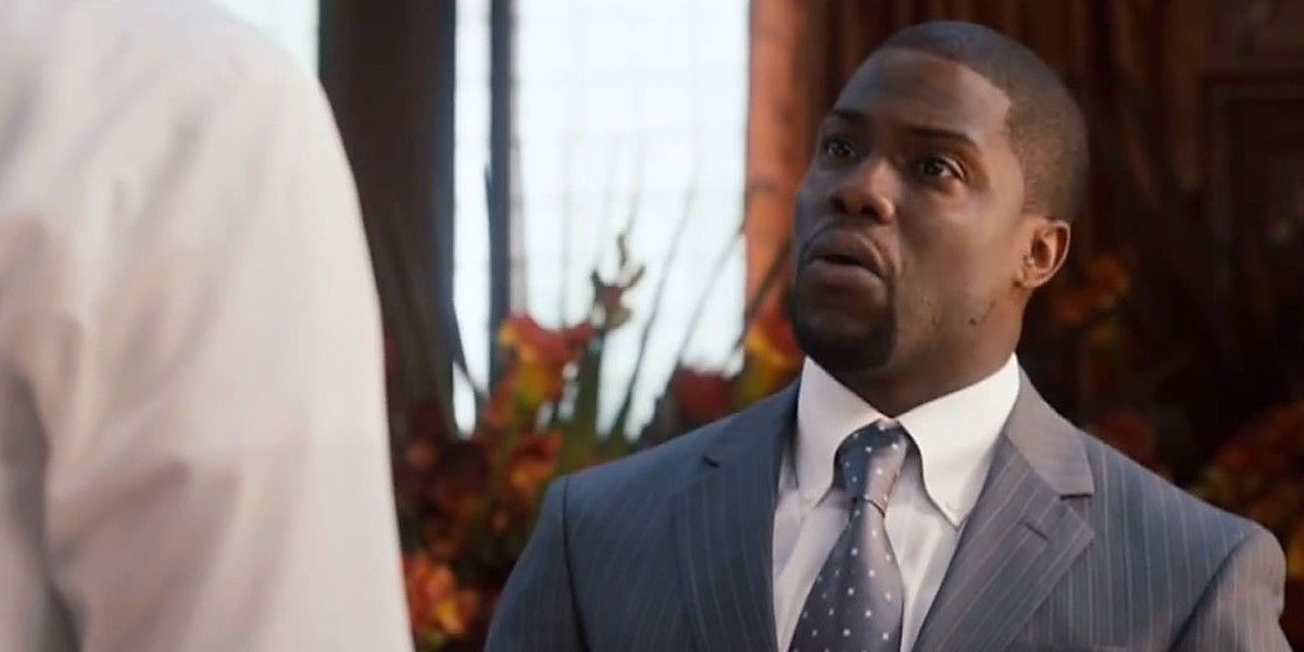 Kevin Hart looking concerned in Death at a Funeral