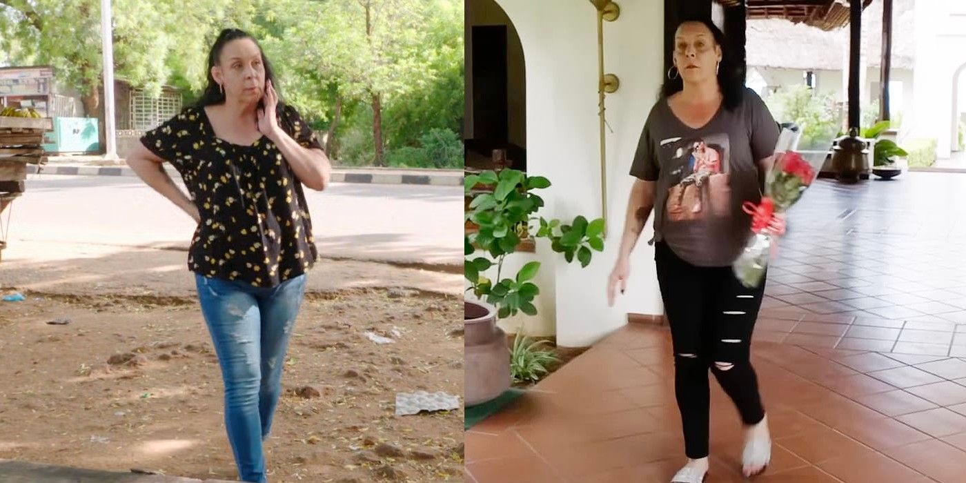 Kim Walking Funny Menzies Surgery In 90 Day Fiance side by side images