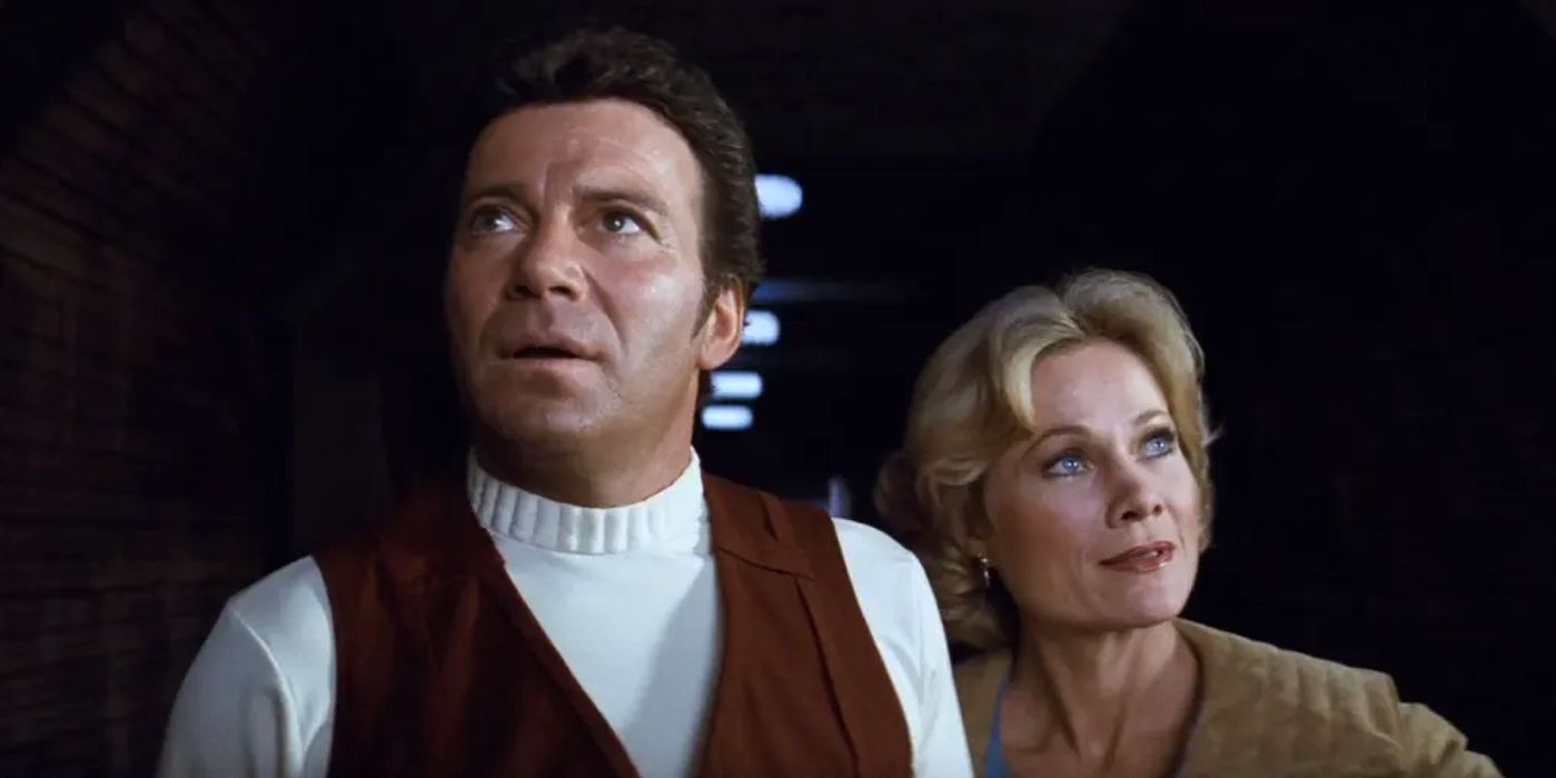 Kirk and Carol Marcus look on in the Wrath of Khan
