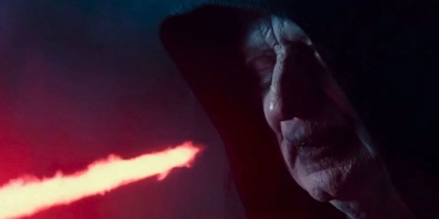 Kylo Ren meets Darth Sidious on Exegol in The Rise Of Skywalker