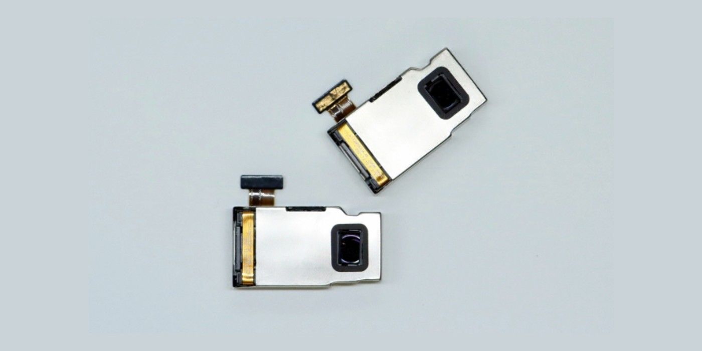 A photo of LG Innotek&rsquo;s Optical Zoom Camera against a gray background