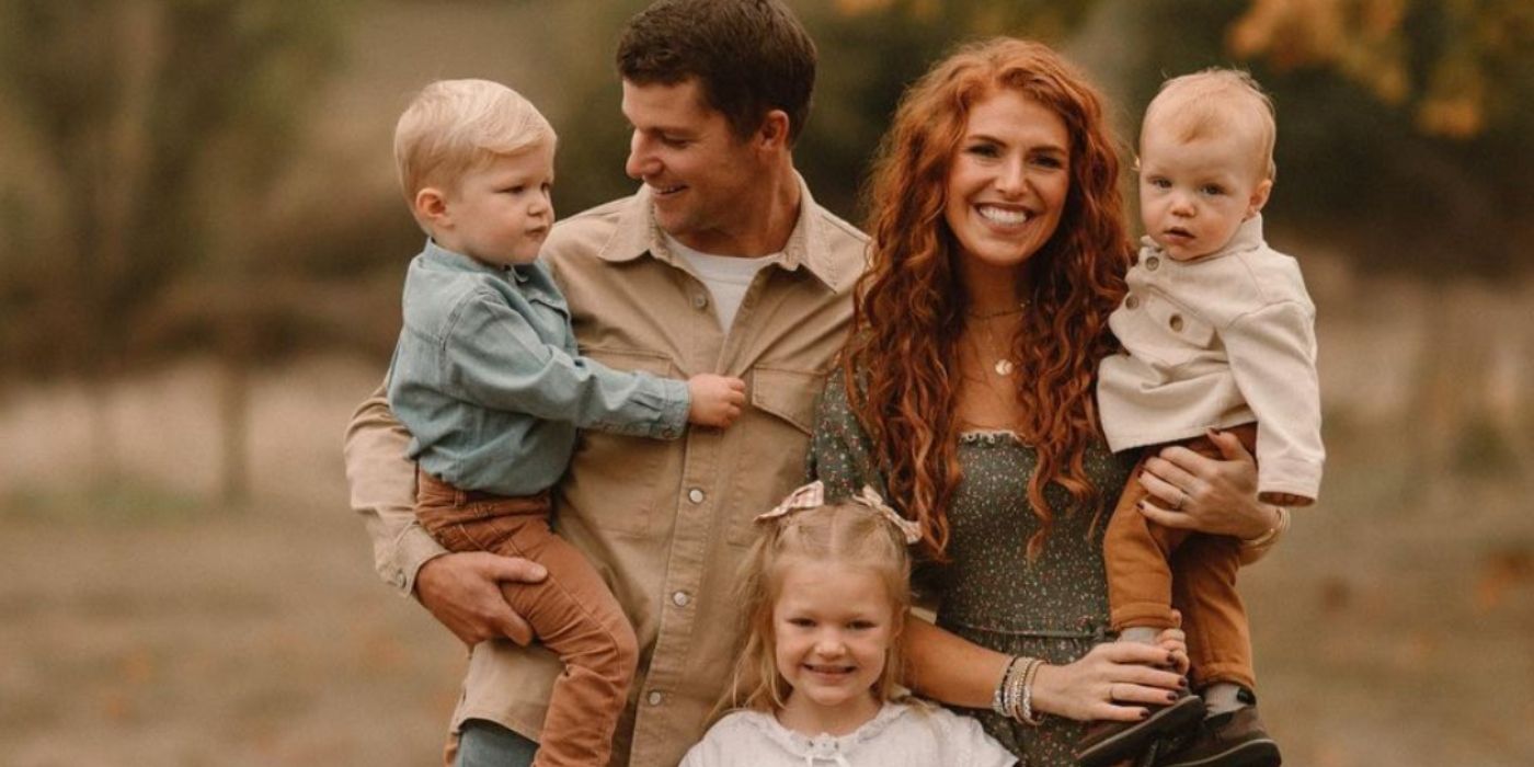 Little People, Big World Audrey Roloff with kids Jeremy posing outside