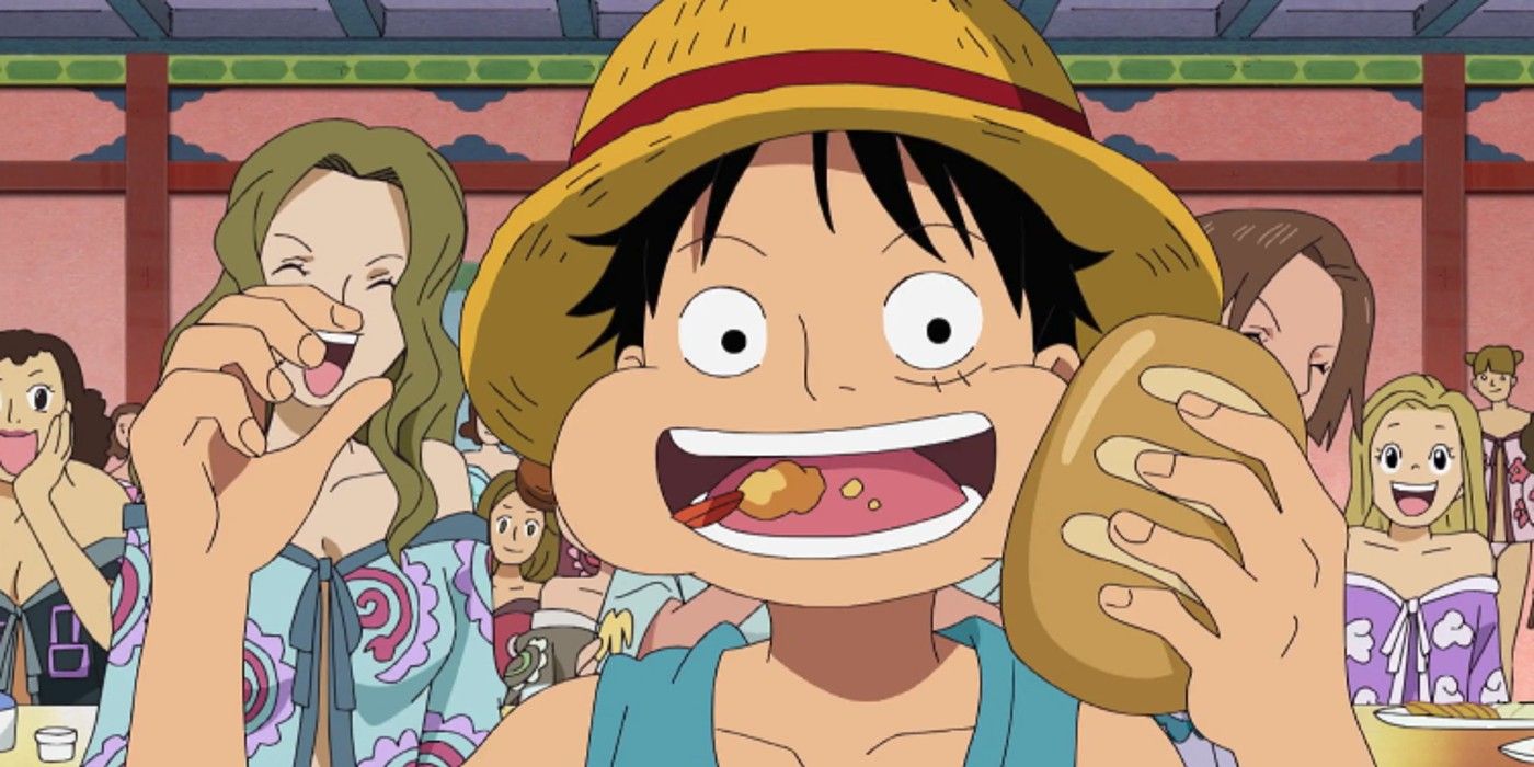 Luffy eating