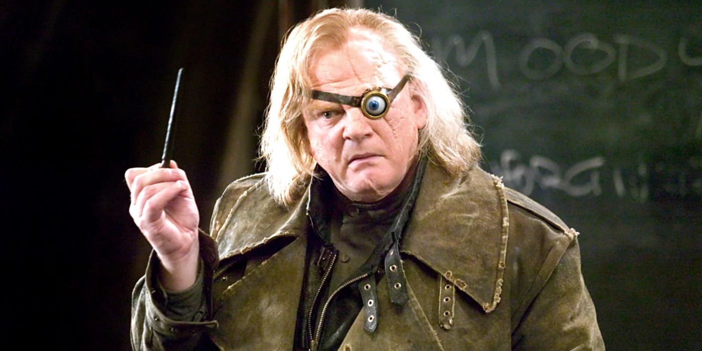 Mad Eye Moody  Crouch Jr. Under PolyJuice Potion Holding His Wand 