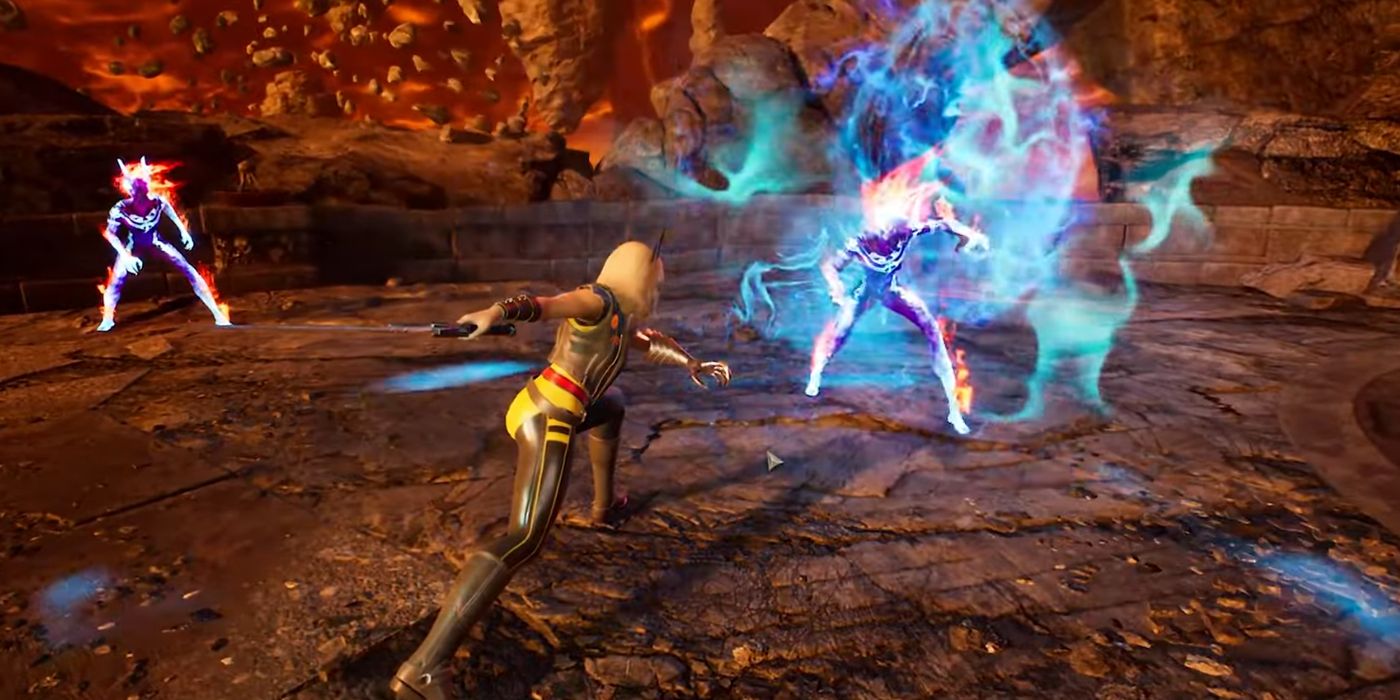 Magik Performing Quick Soulslash During Her Challenge Mission in Marvel's Midnight Suns