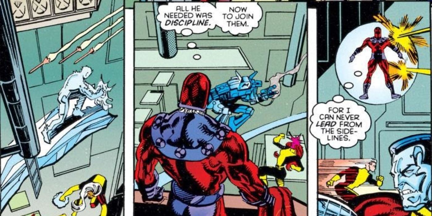 Magneto training with his X-Men.