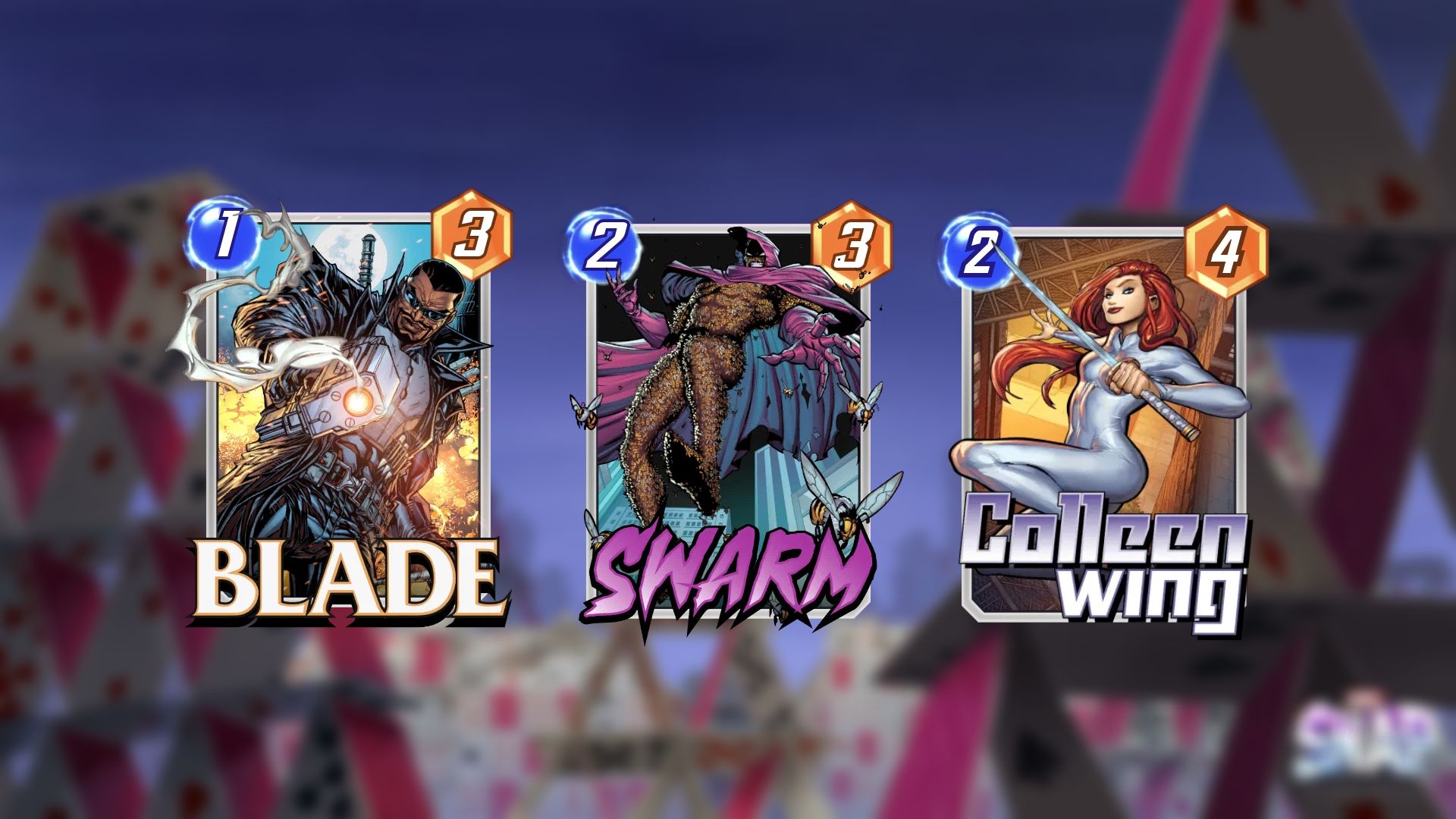 Marvel SNAP Gambit Deck Blade, Swarm And Colleen Wing