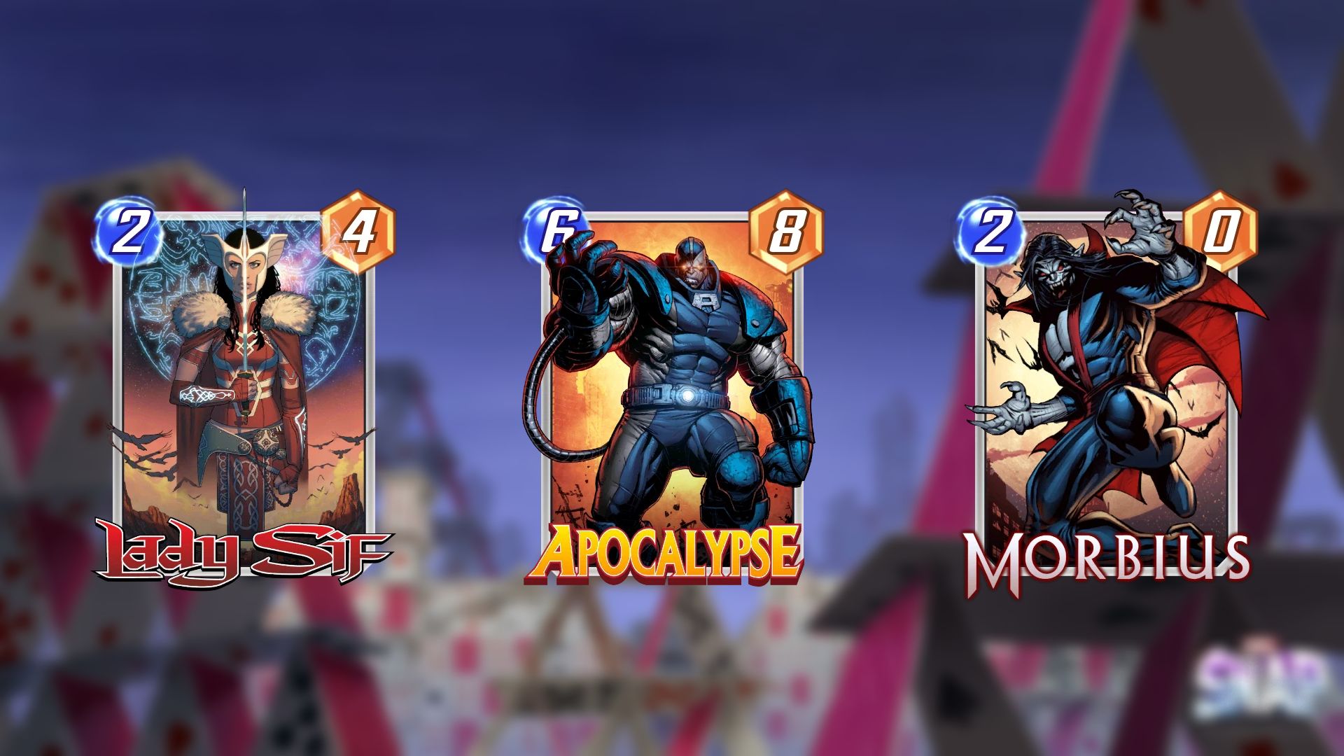 Marvel SNAP Gambit Deck Lady Sif, Apocalipse e Morbius