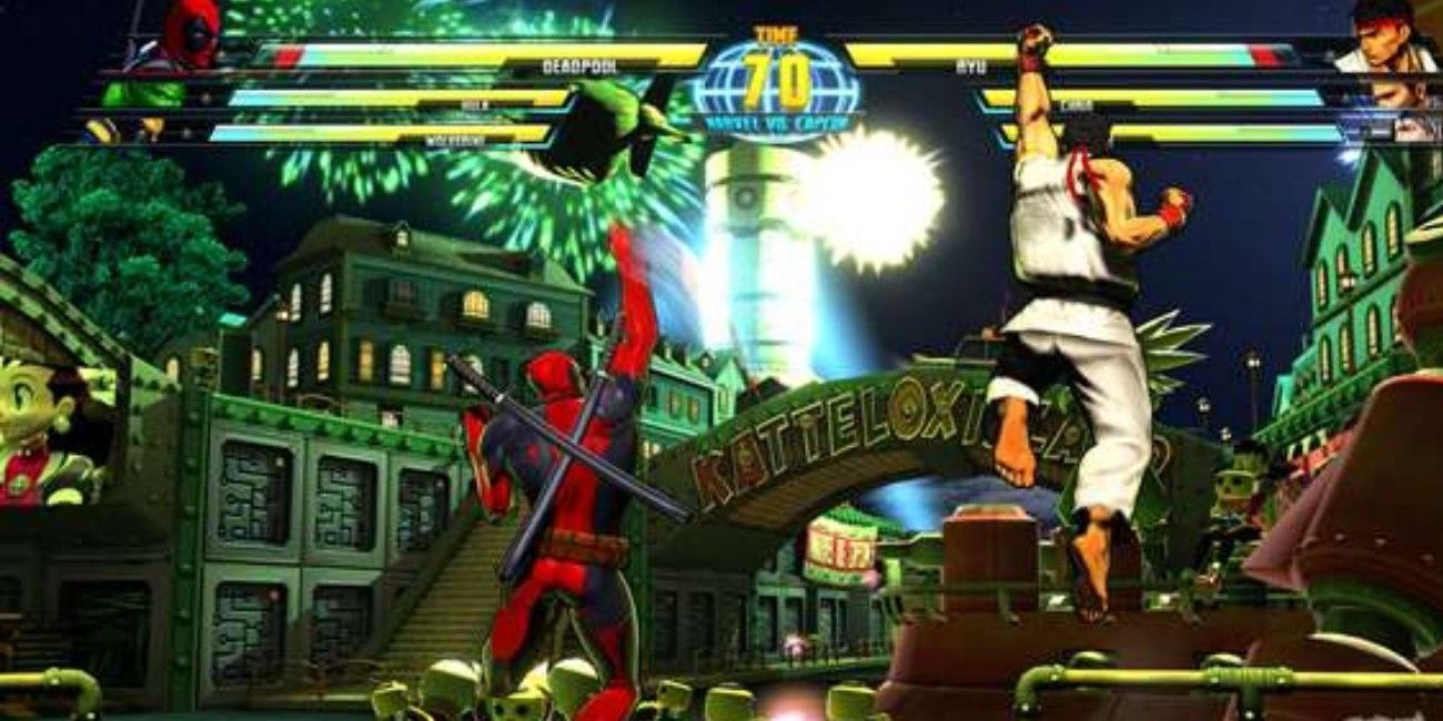 Marvel vs Capcom Deadpool Ryu