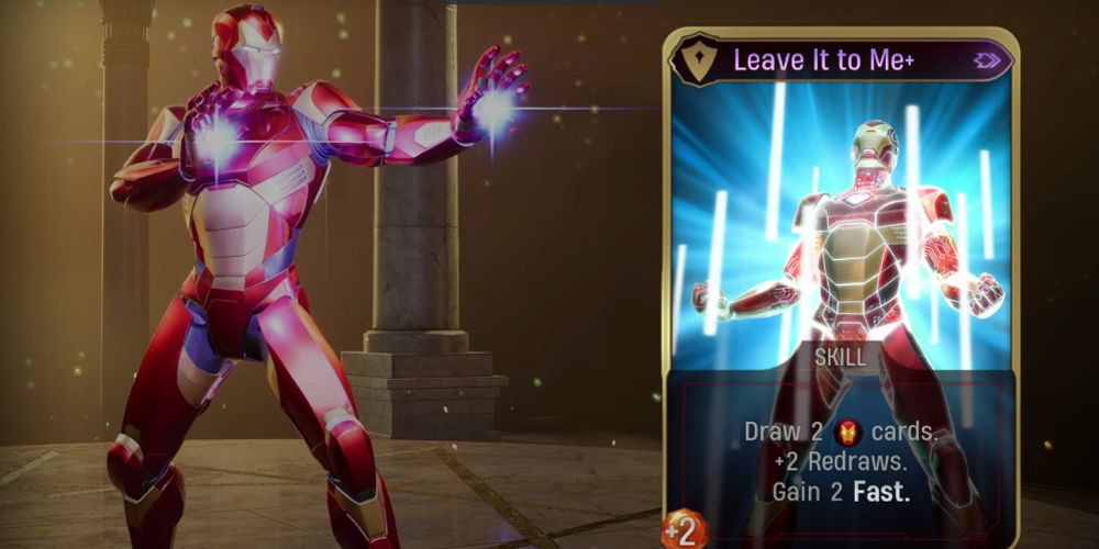 Iron Man's Leave it to Me card is seen in Marvel's Midnight Suns