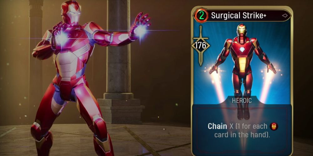 Iron Man's Surgical Strike card is seen in Marvel's Midnight Suns