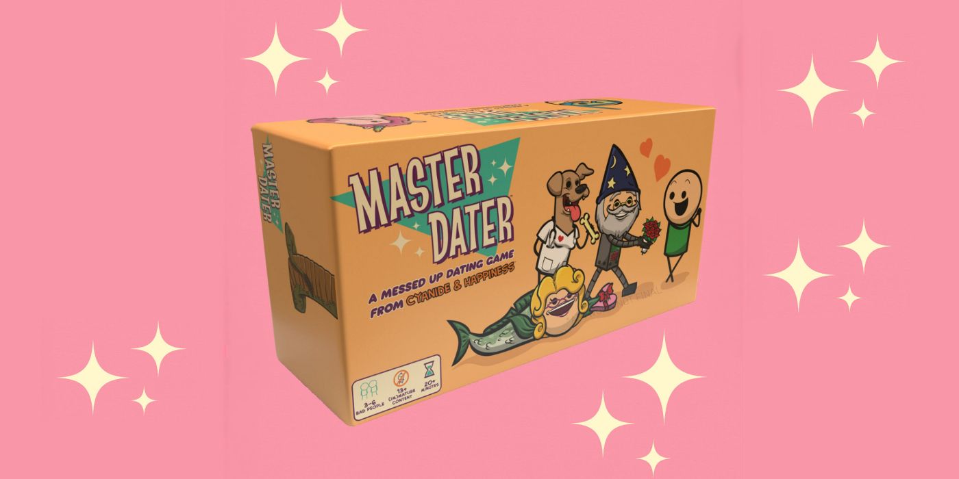 Master Dater Board Game Box on Pink Background