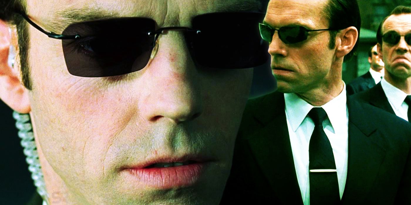 Hugo Weaving as Agent Smith in The Matrix and The Matrix Reloaded