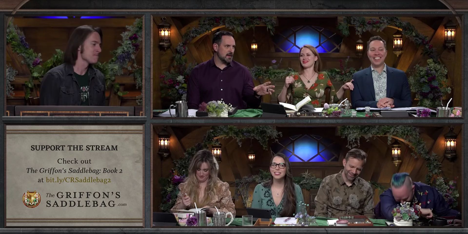Matt Mercer starts to leave as Travis begins talking about alpha males in Critical Role