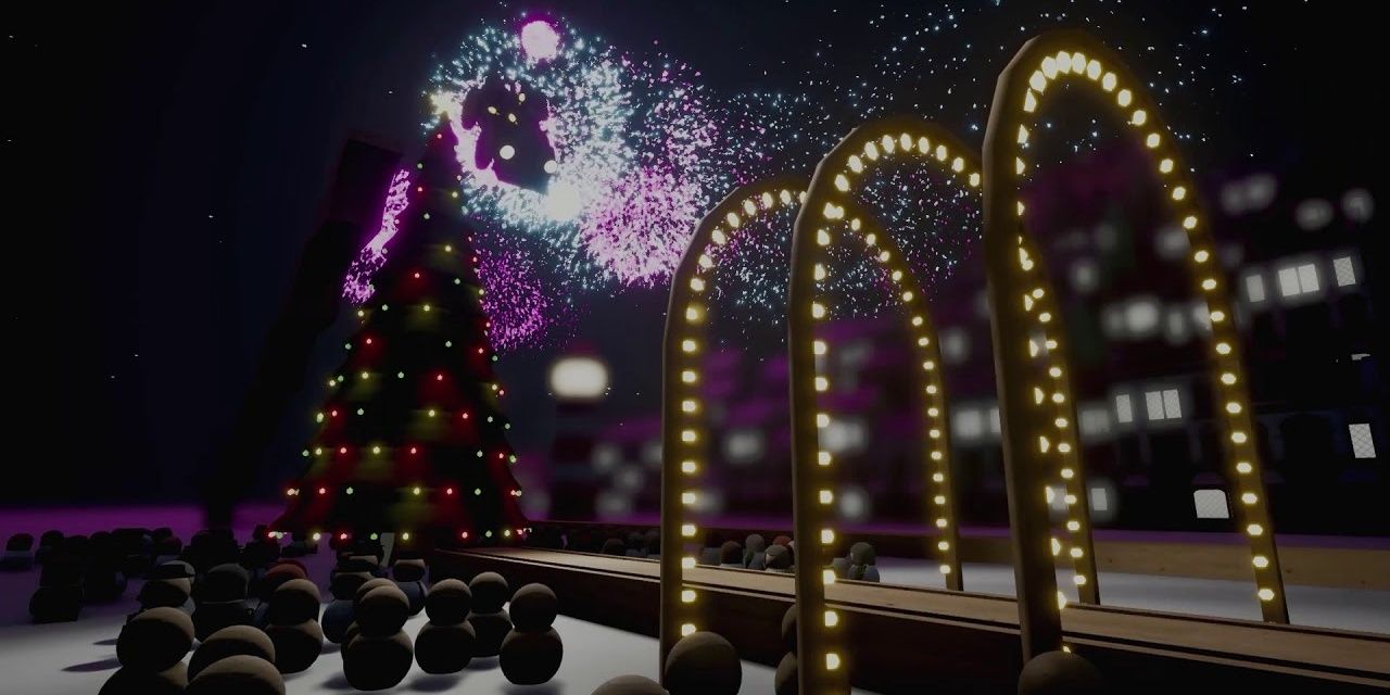 Track: The Train Game Cena de férias com fogos de artifício