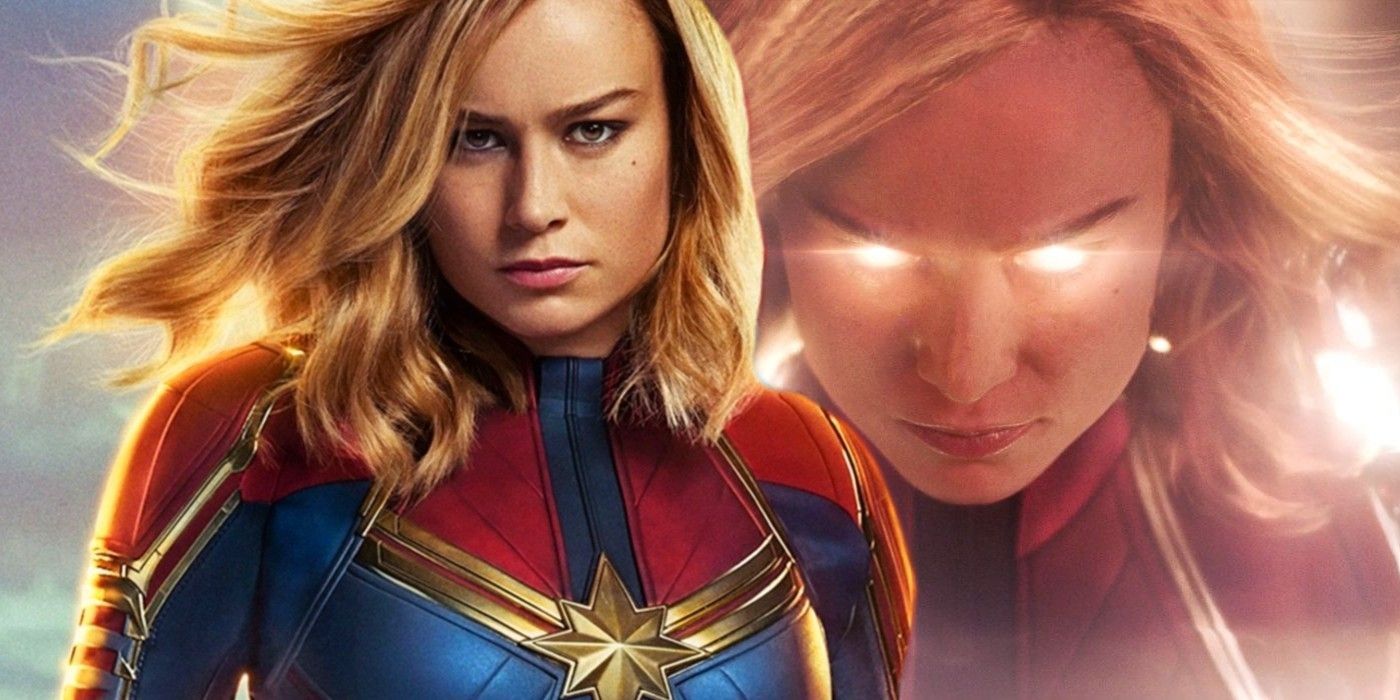 MCU's Captain Marvel in regular and binary form.