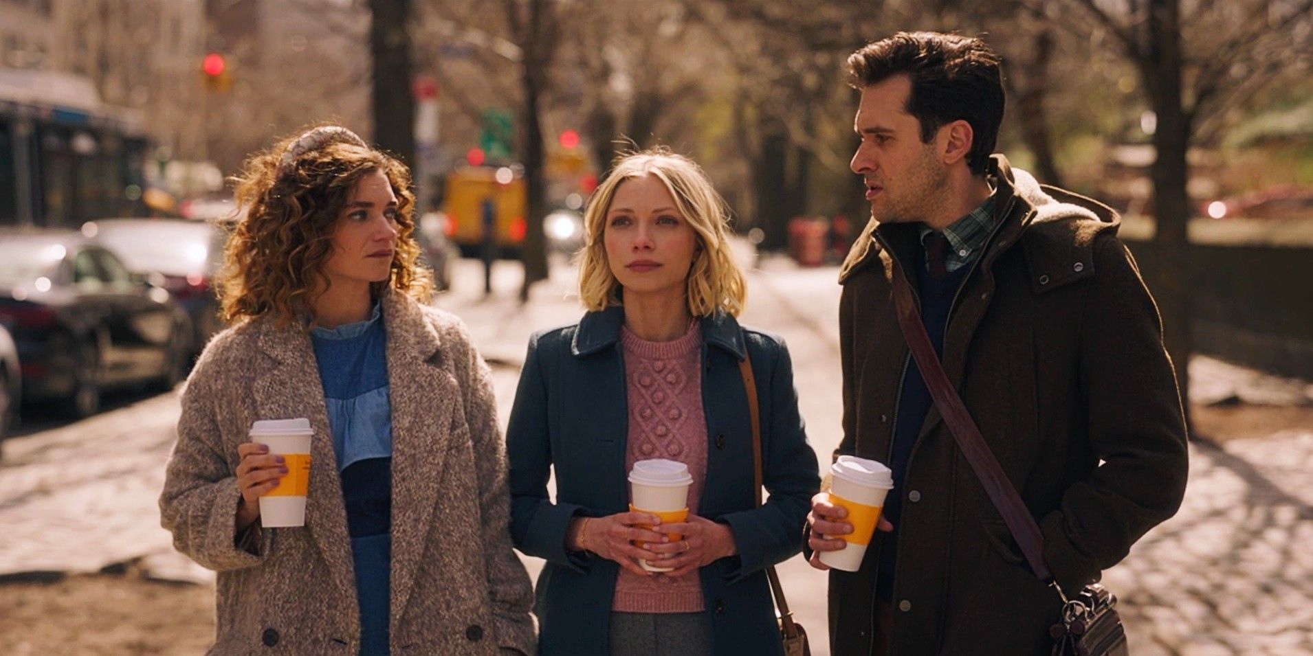 Megan Ferguson as Wendy, Tavi Gevinson as Kate, and Adam Chanler-Berat as Jordan in the Gossip Girl reboot season 2