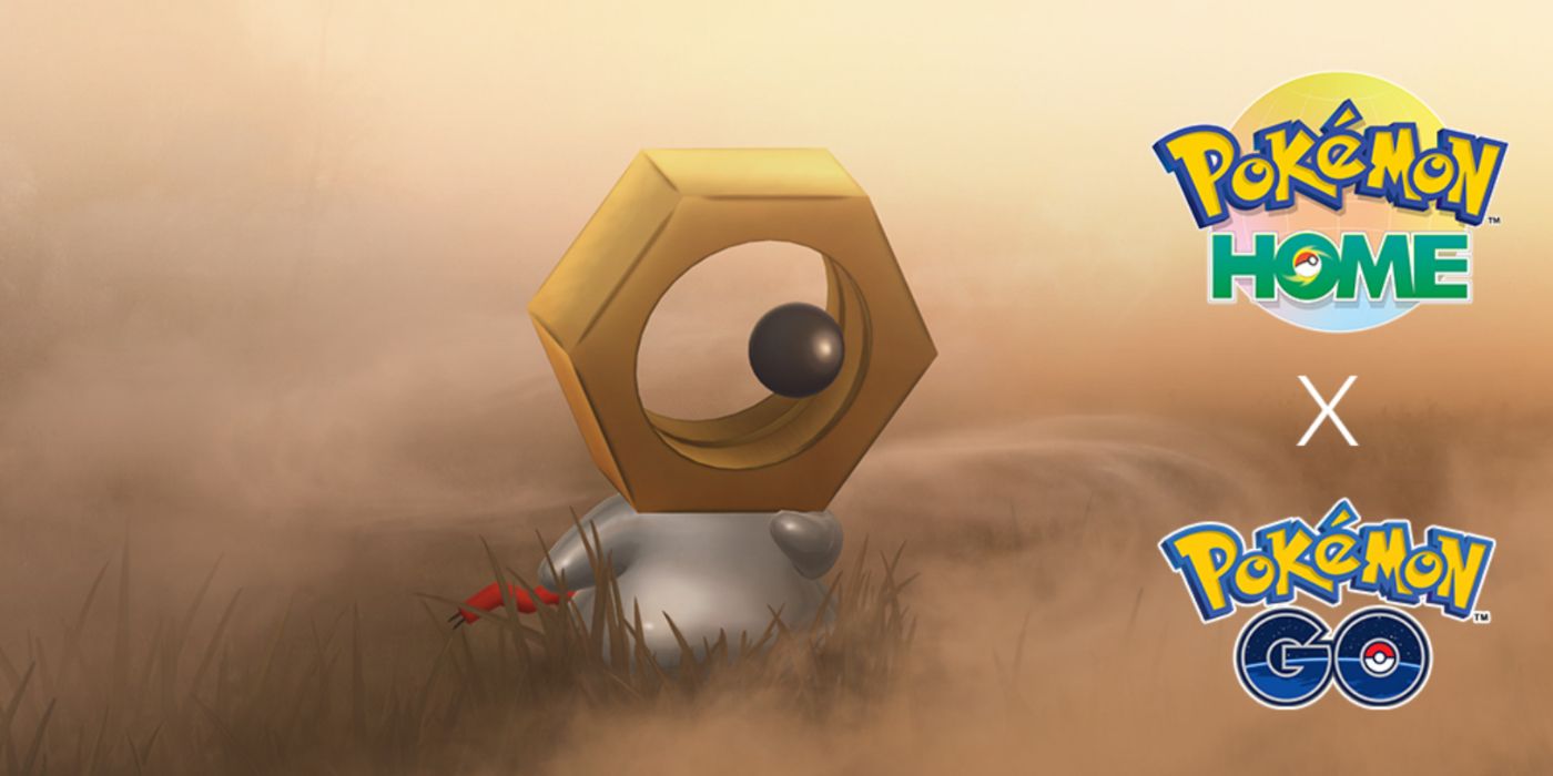 Key art promoting Meltan and its compatibility with Pokémon HOME and GO.
