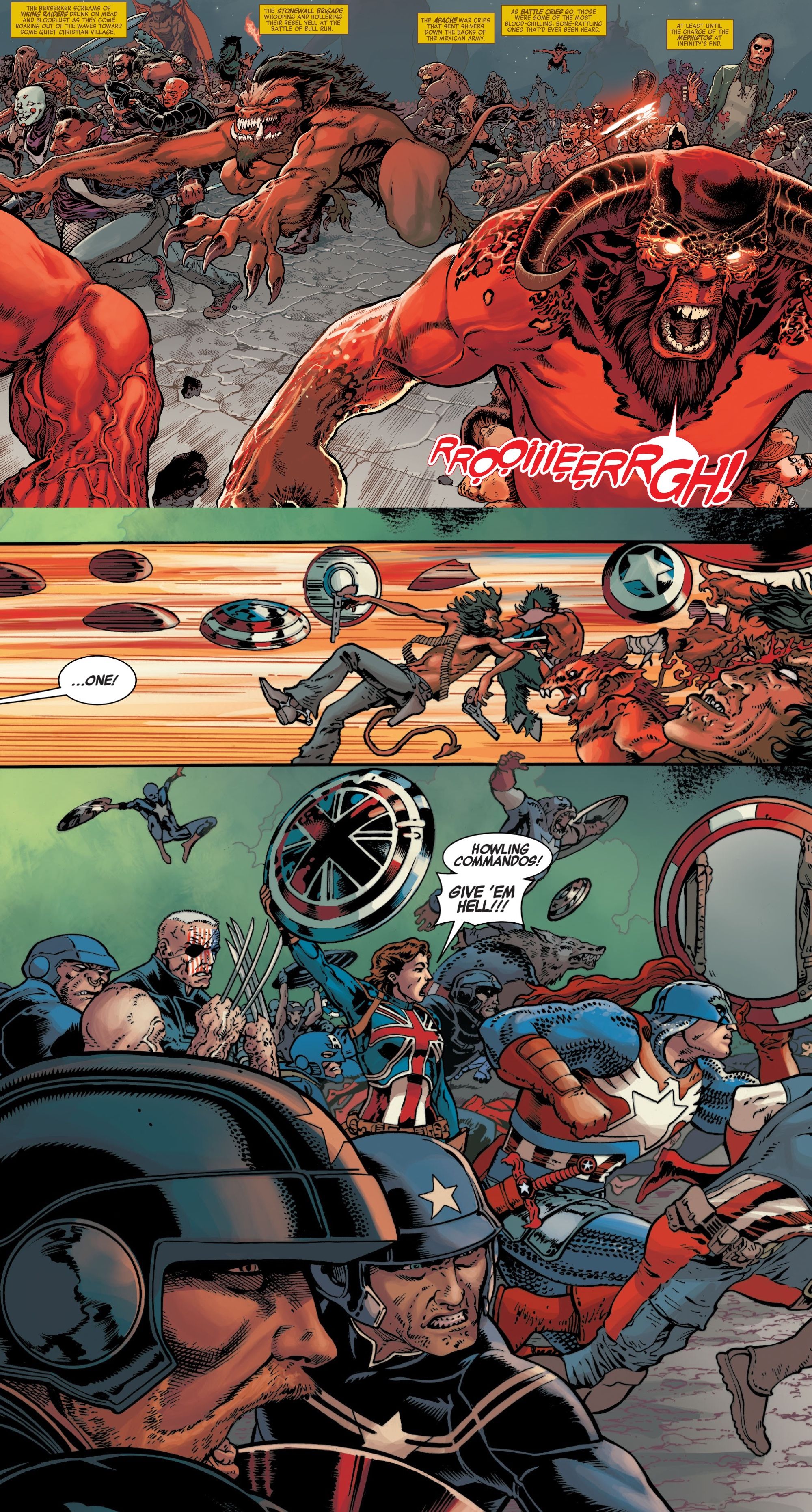 Mephistos vs Capitão Américas em Avengers Forever #12