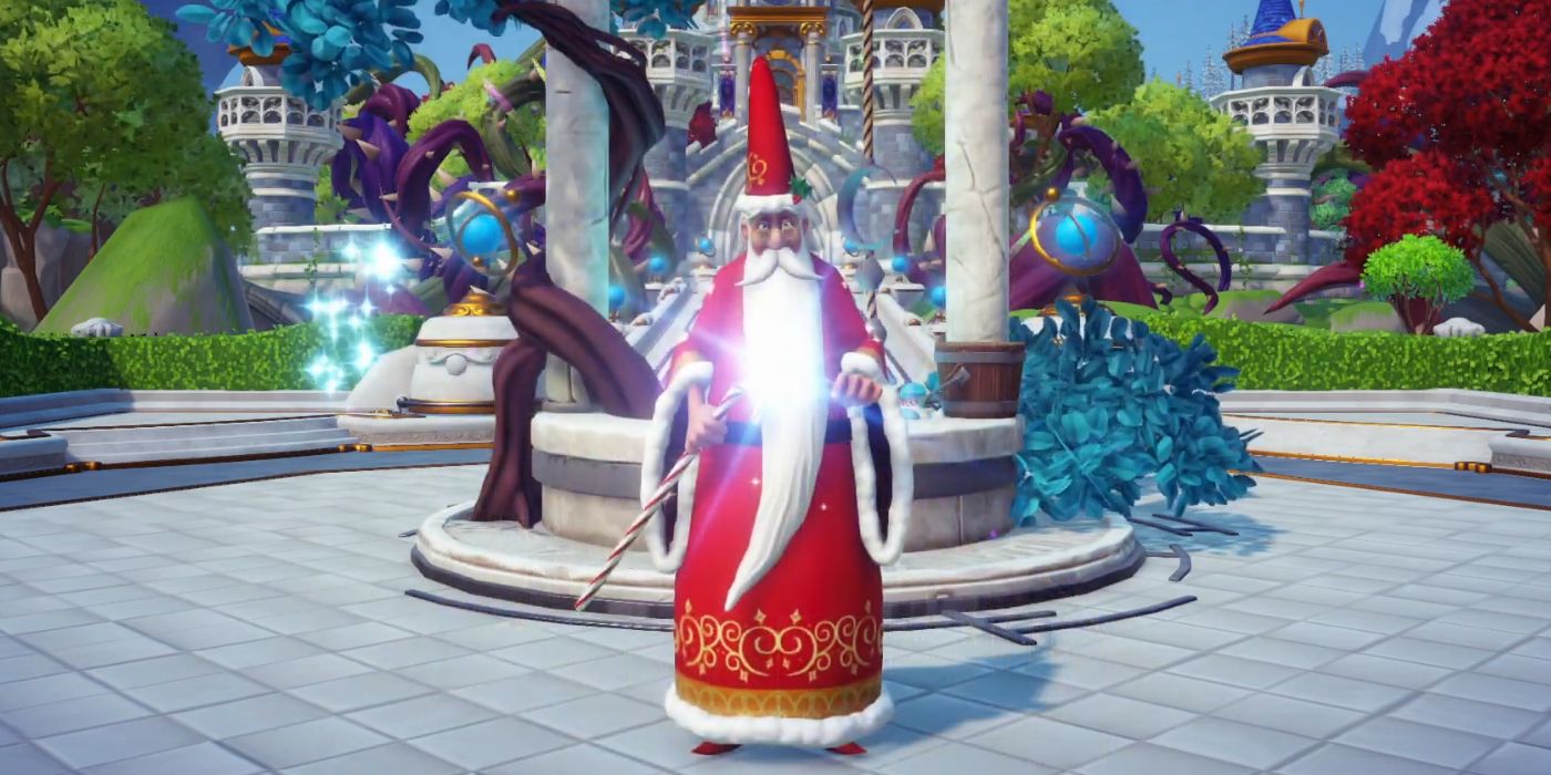 Merlin in His Festive Clothes Via Dream Styles Menu in Disney Dreamlight Valley