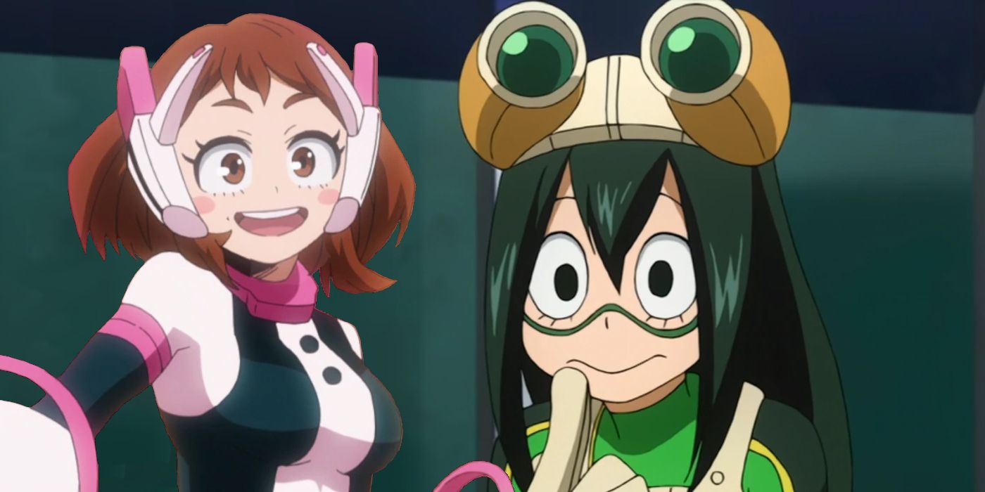 MHA Tsuyu Asui e Ochaco juntos