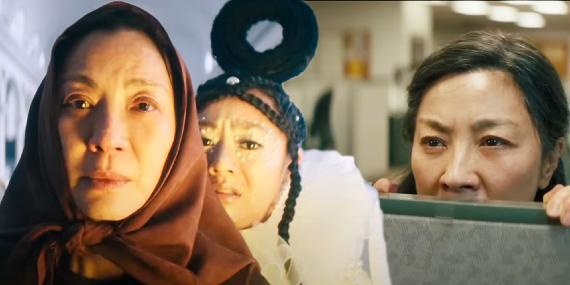 Michelle Yeoh as Evelyn, Stephanie Hsu as Joy in Everything Everywhere All At Once