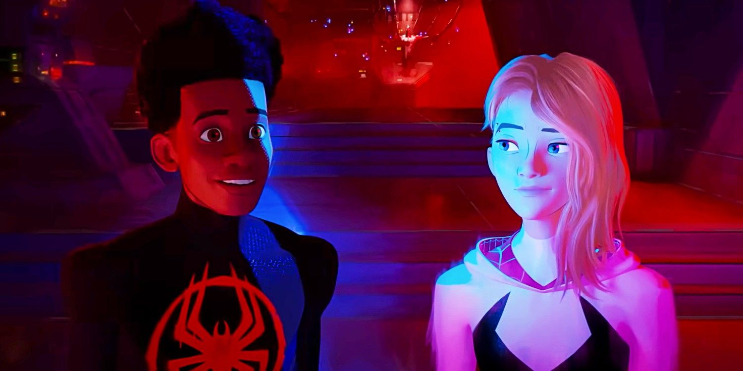 Miles e Gwen em Spider-Man Across the Spider-Verse