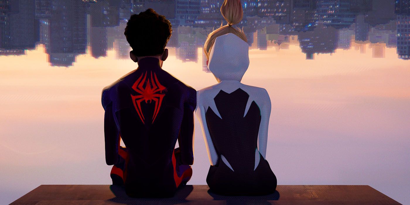 Miles and Spider-Gwen in Spider-Man Across the Spider-Verse