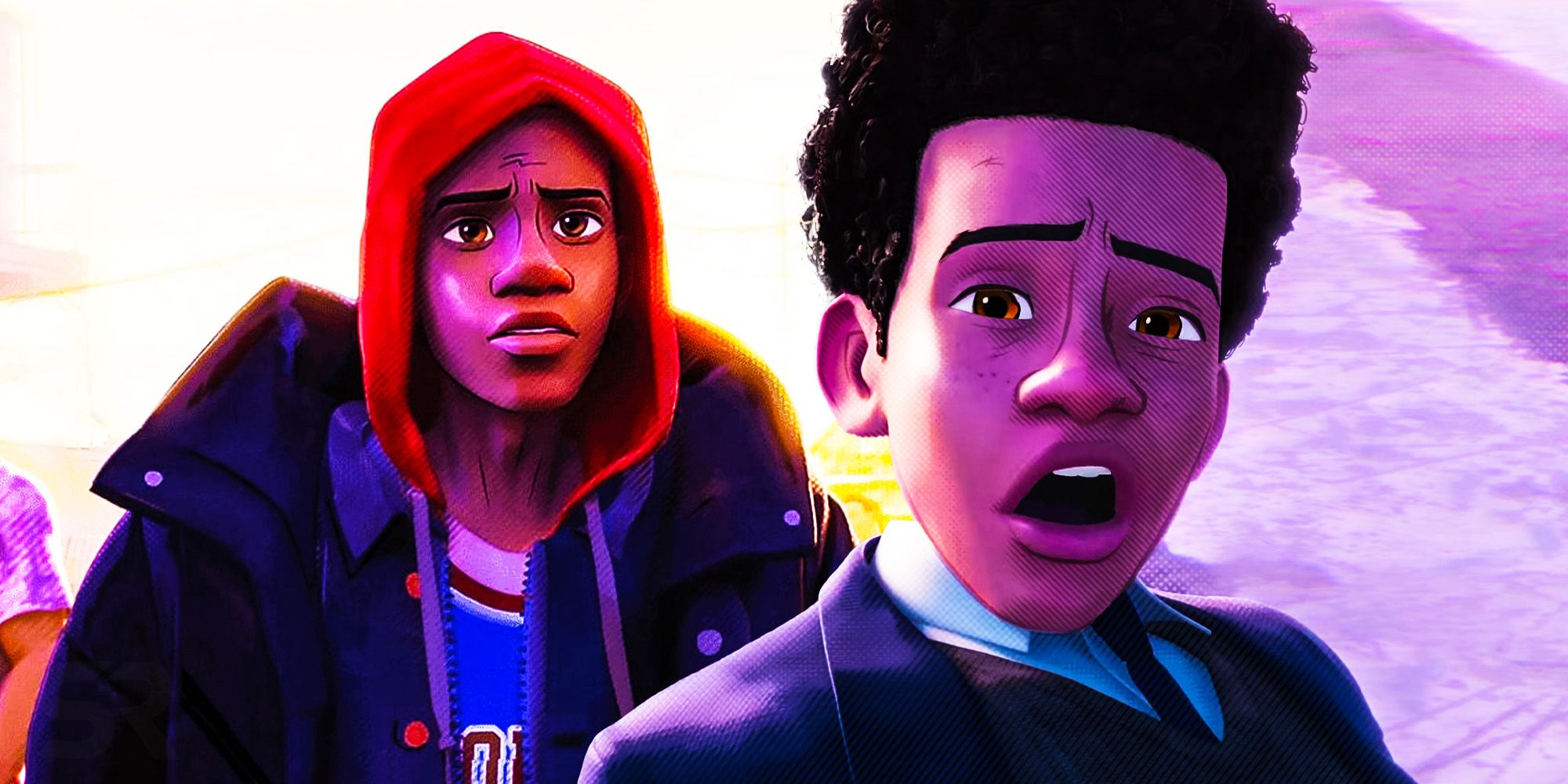 Miles Morales spiderman into the spiderverse across the spiderverse