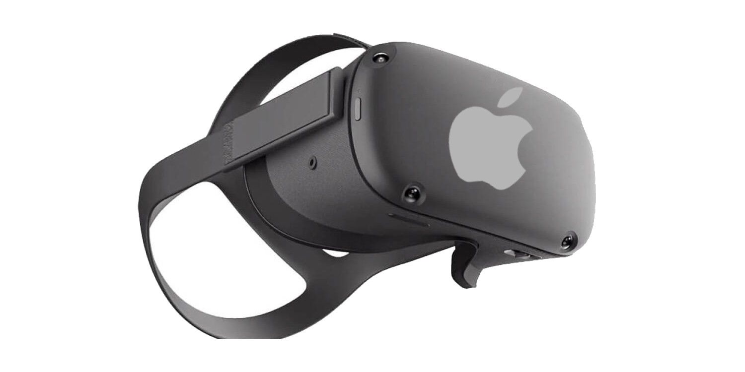 Virtual Reality Headset with an Apple logo