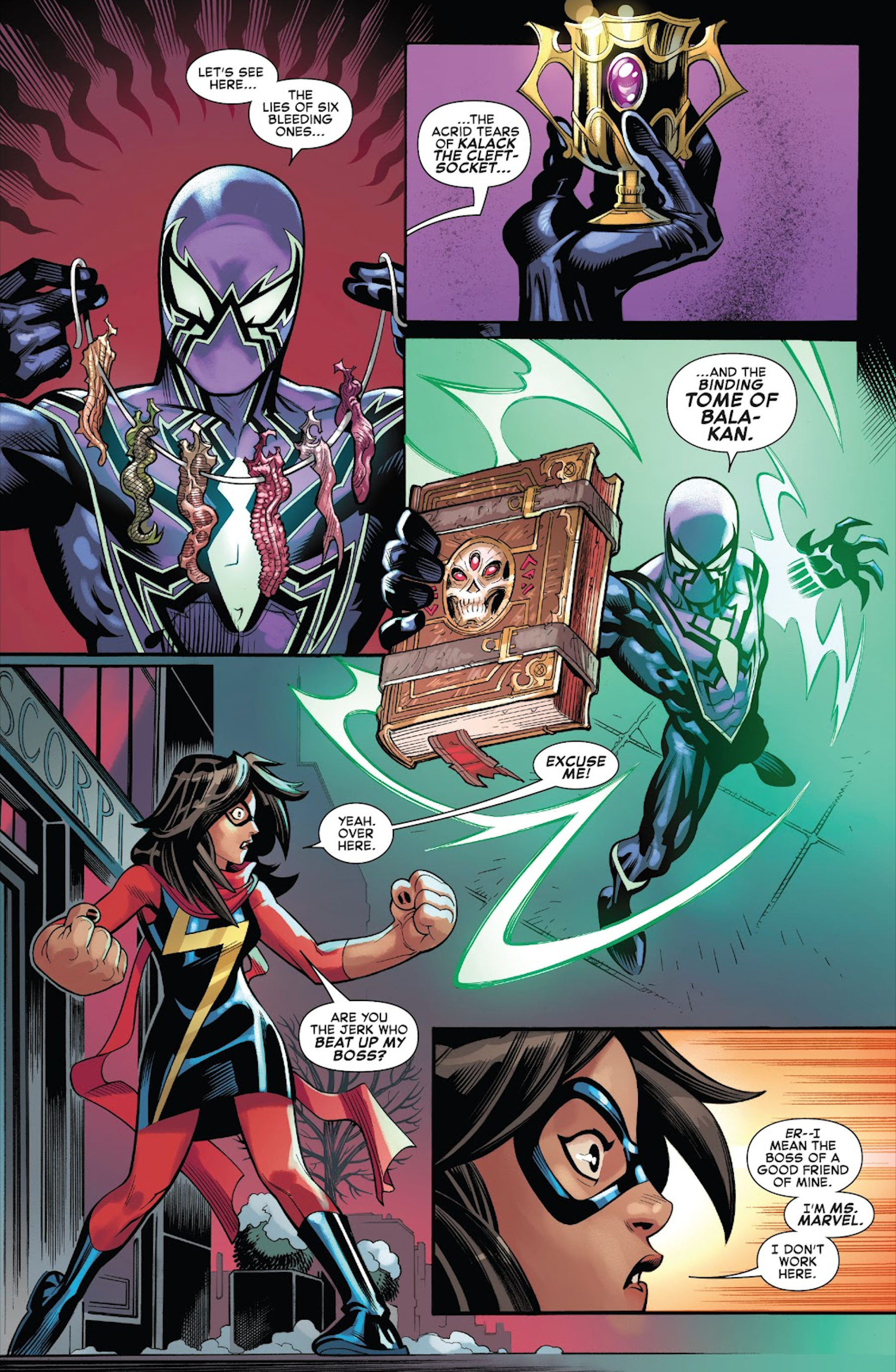Miss Marvel luta contra Chasm em Homem-Aranha