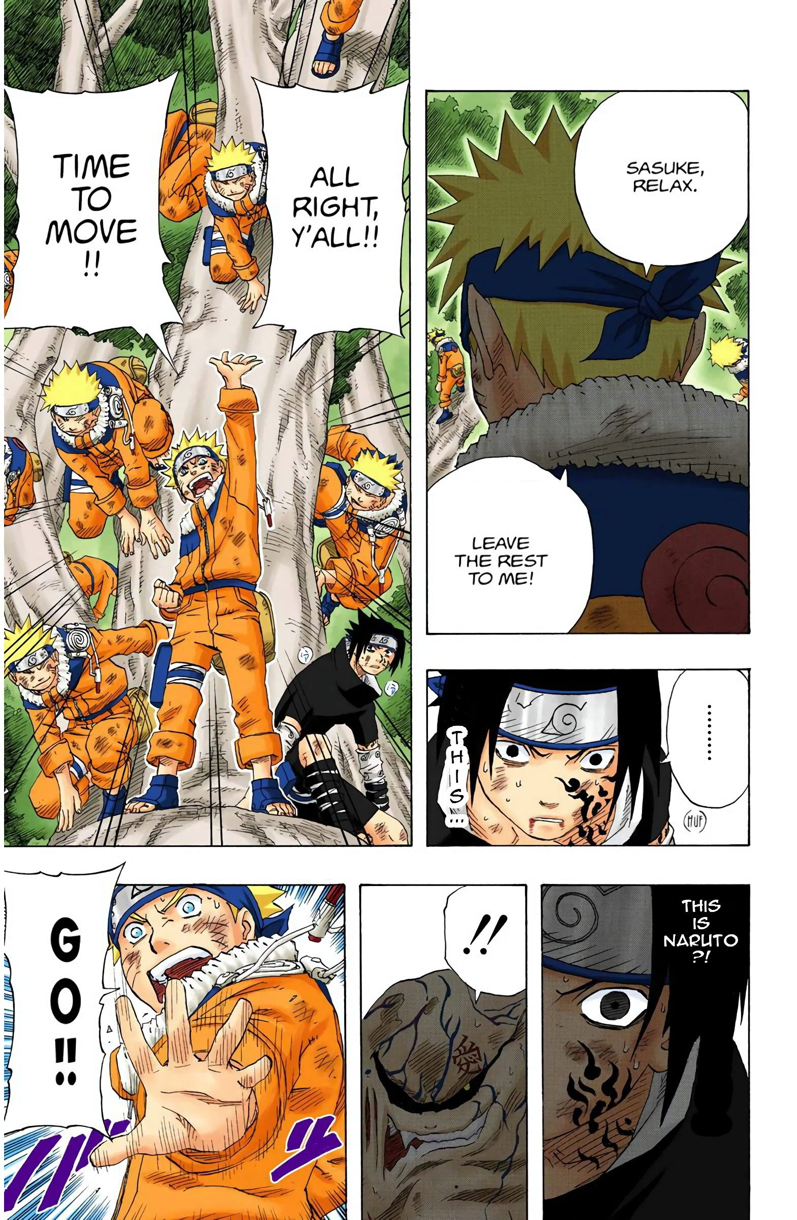 Naruto tells Sasuke that he will take care of Gaara.