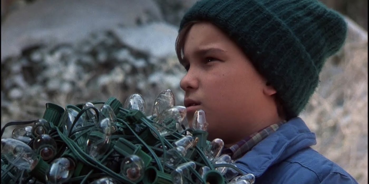 Rusty with Christmas lights in Christmas Vacation