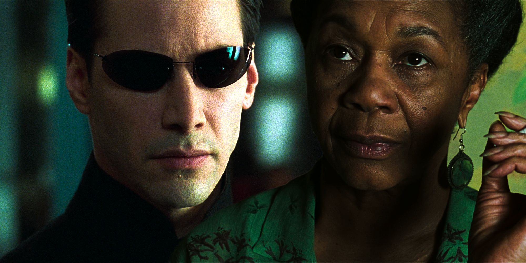 Neo and the Oracle in the Matrix movies