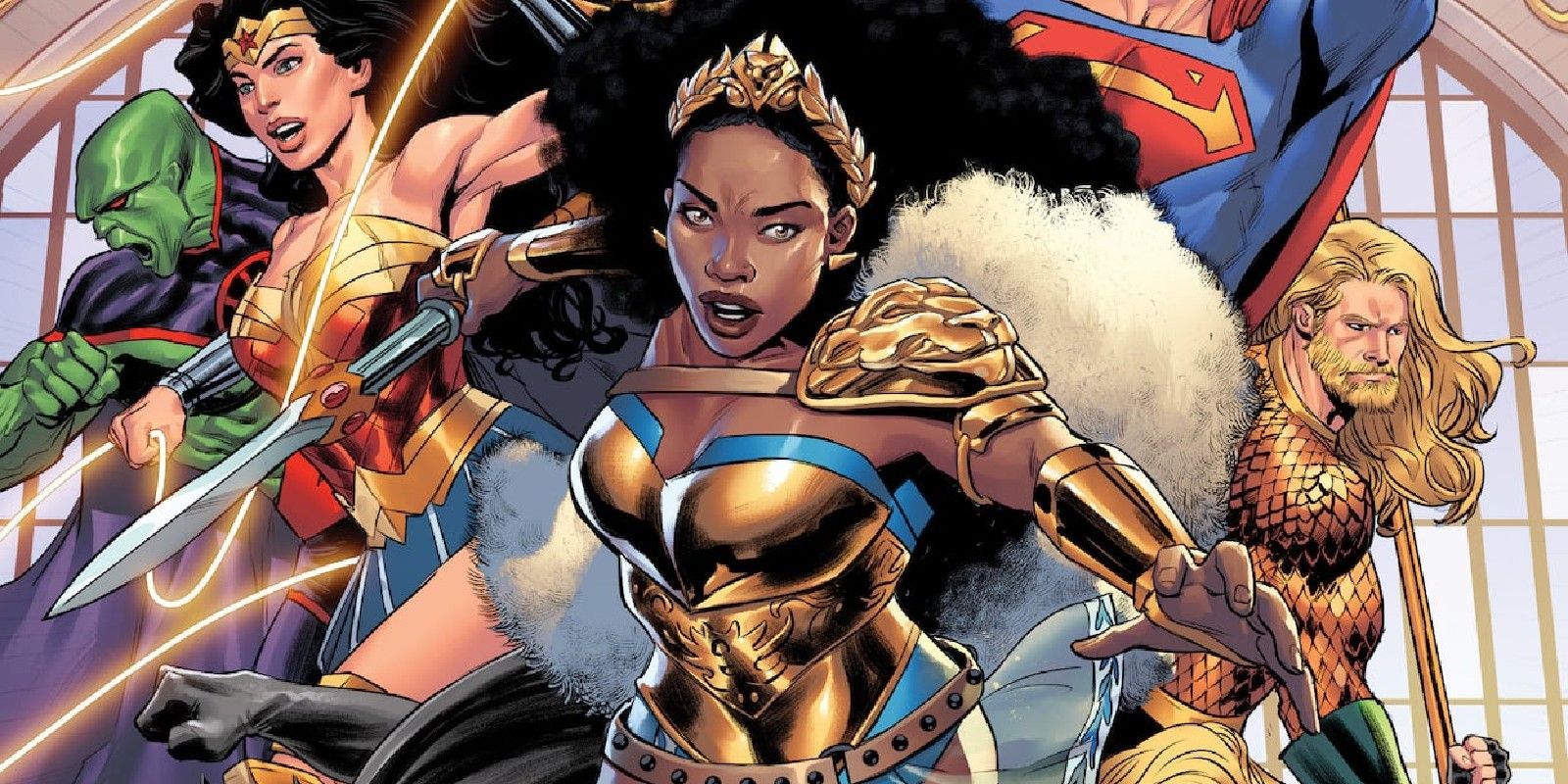 Nubia Leading the Justice League Charge