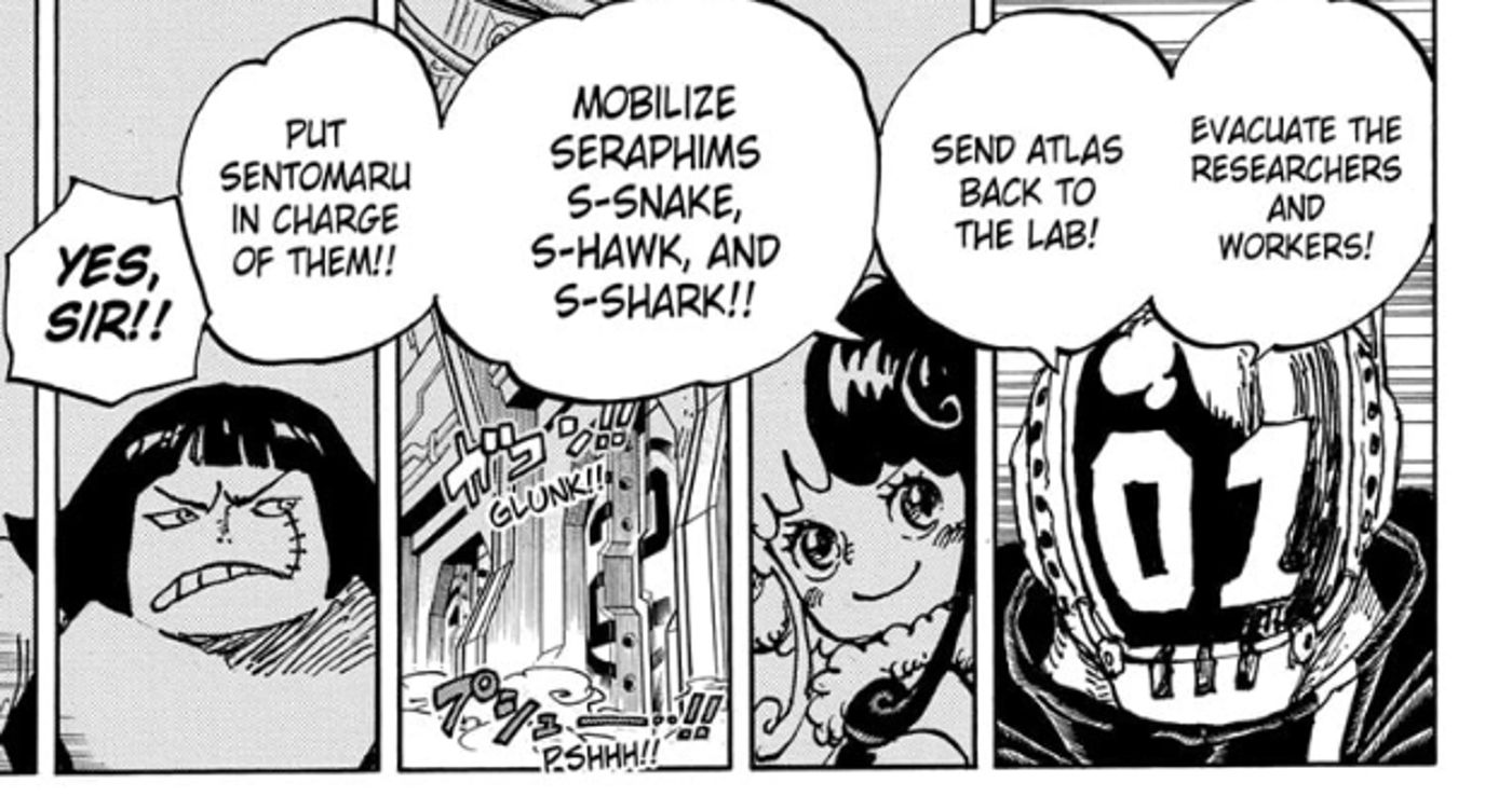 Dr. Vegapunk mentions Sentomaru in chapter #1068 of One Piece.