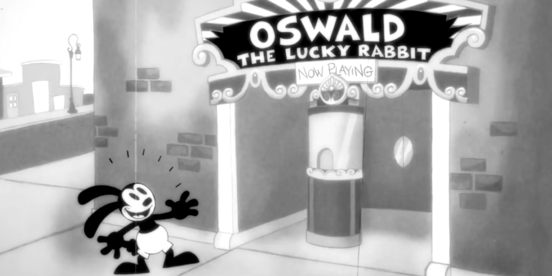 Oswald the Lucky Rabbit notando sua marquise