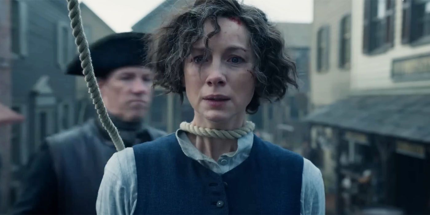 Claire in a noose in the Outlander season 7 trailer
