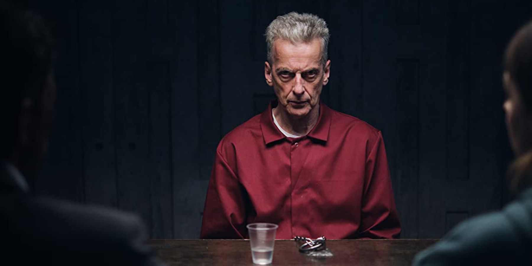 Peter Capaldi as Gideon, being interrogated in The Devil's Hour