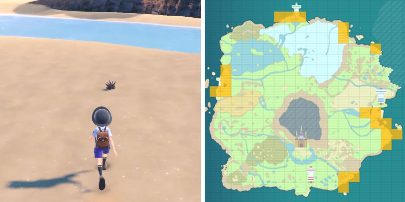 Pincurchin Encounter at its Habitat Map Location in Pokémon Scarlet and Violet